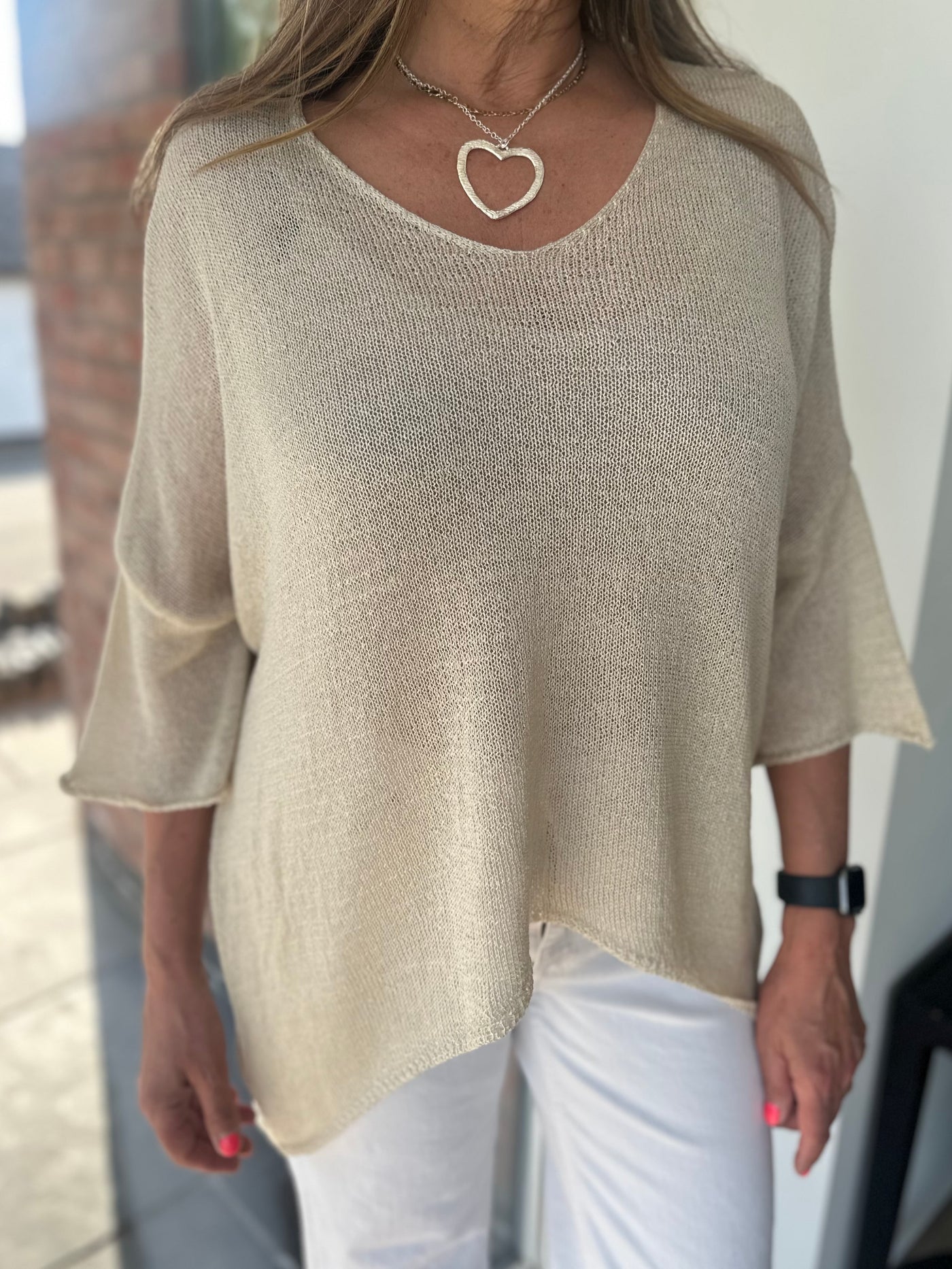 Stone Dip Hem Summer Knit