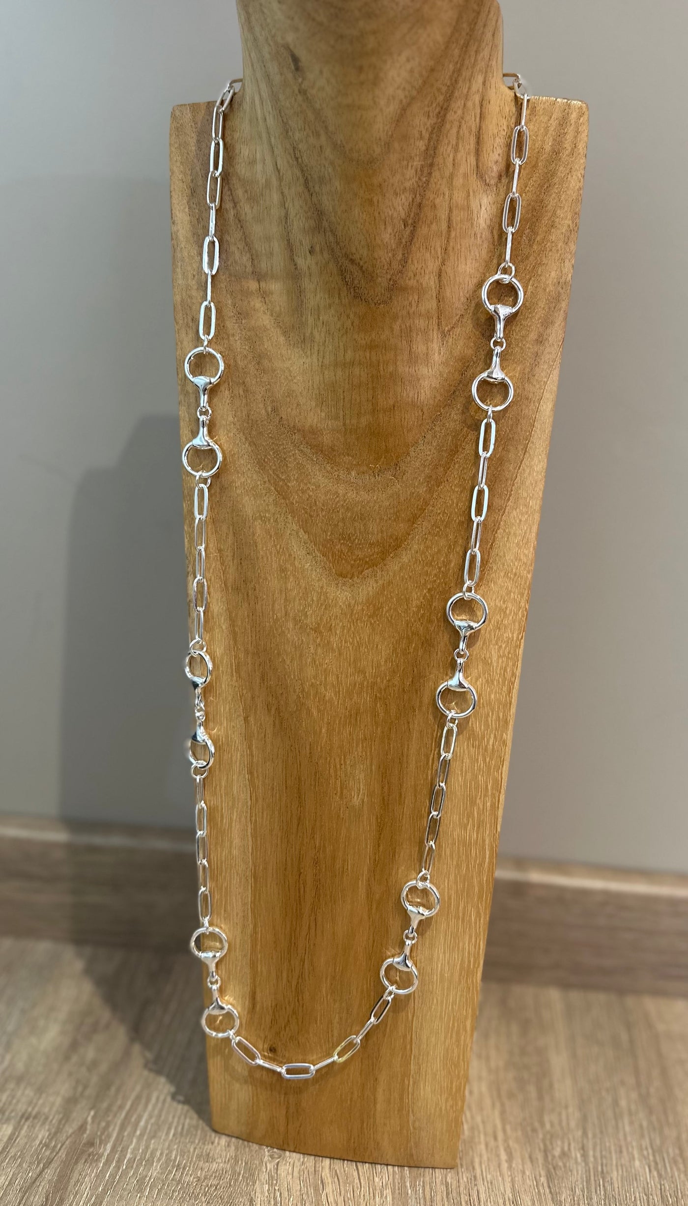 Silver Connector Link Necklace