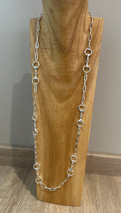 Silver Connector Link Necklace