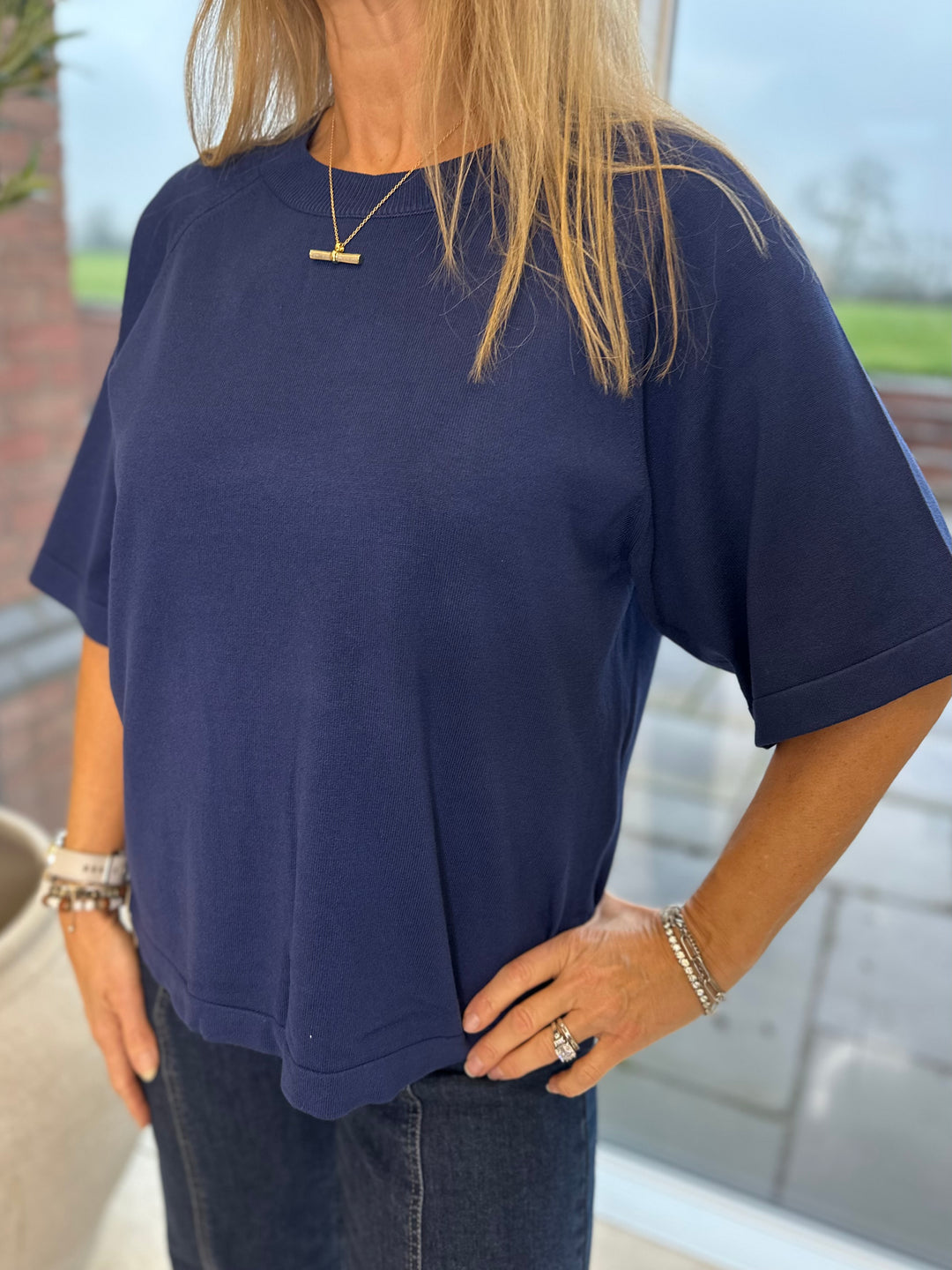 Byoung Navy Morla SS Jumper