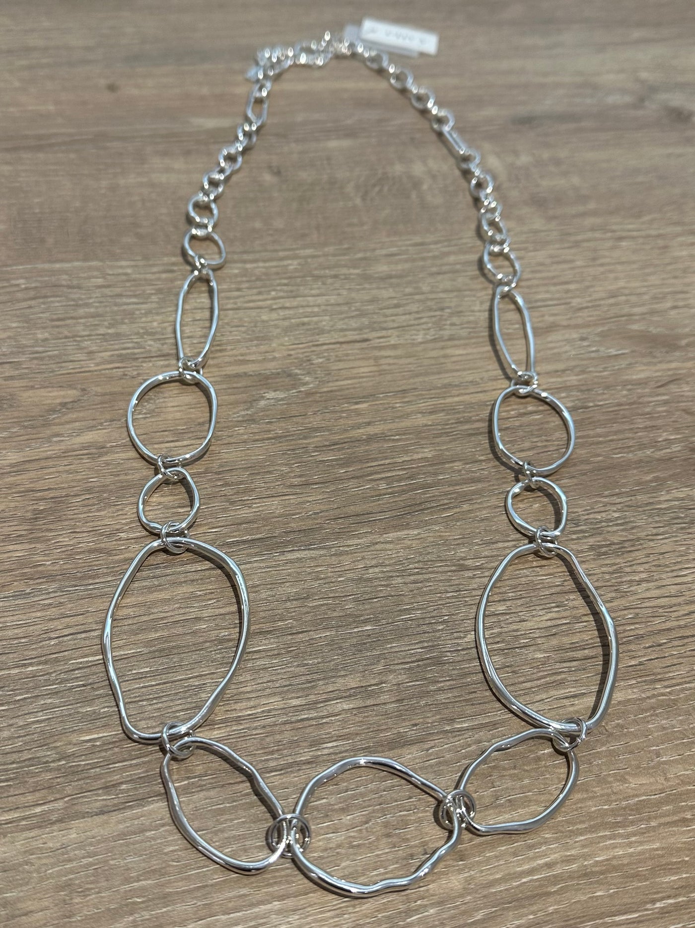 Silver Large Oval Link Necklace