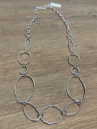 Silver Large Oval Link Necklace