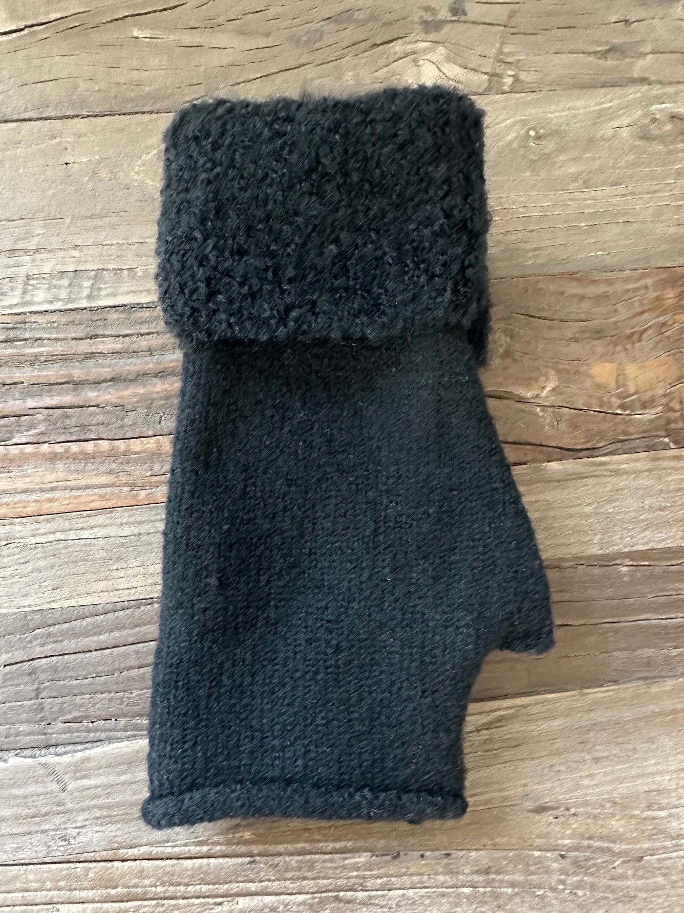 Black Boucle Hand Warmers