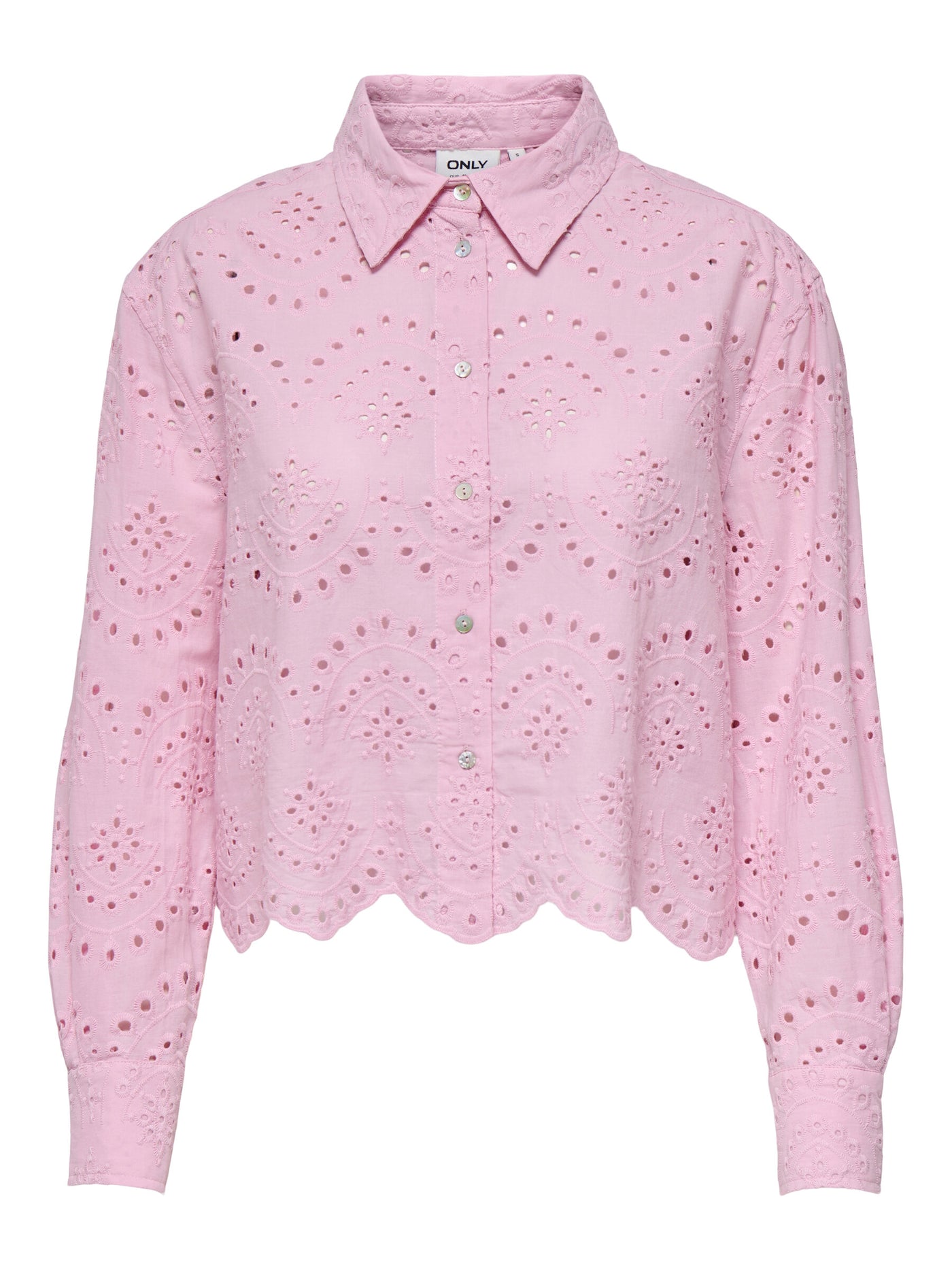 ONLY Pink Broderie Shirt