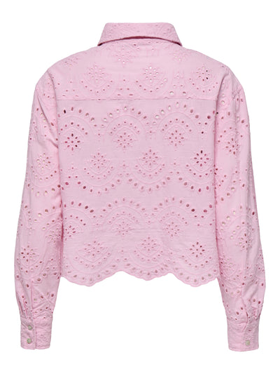 ONLY Pink Broderie Shirt