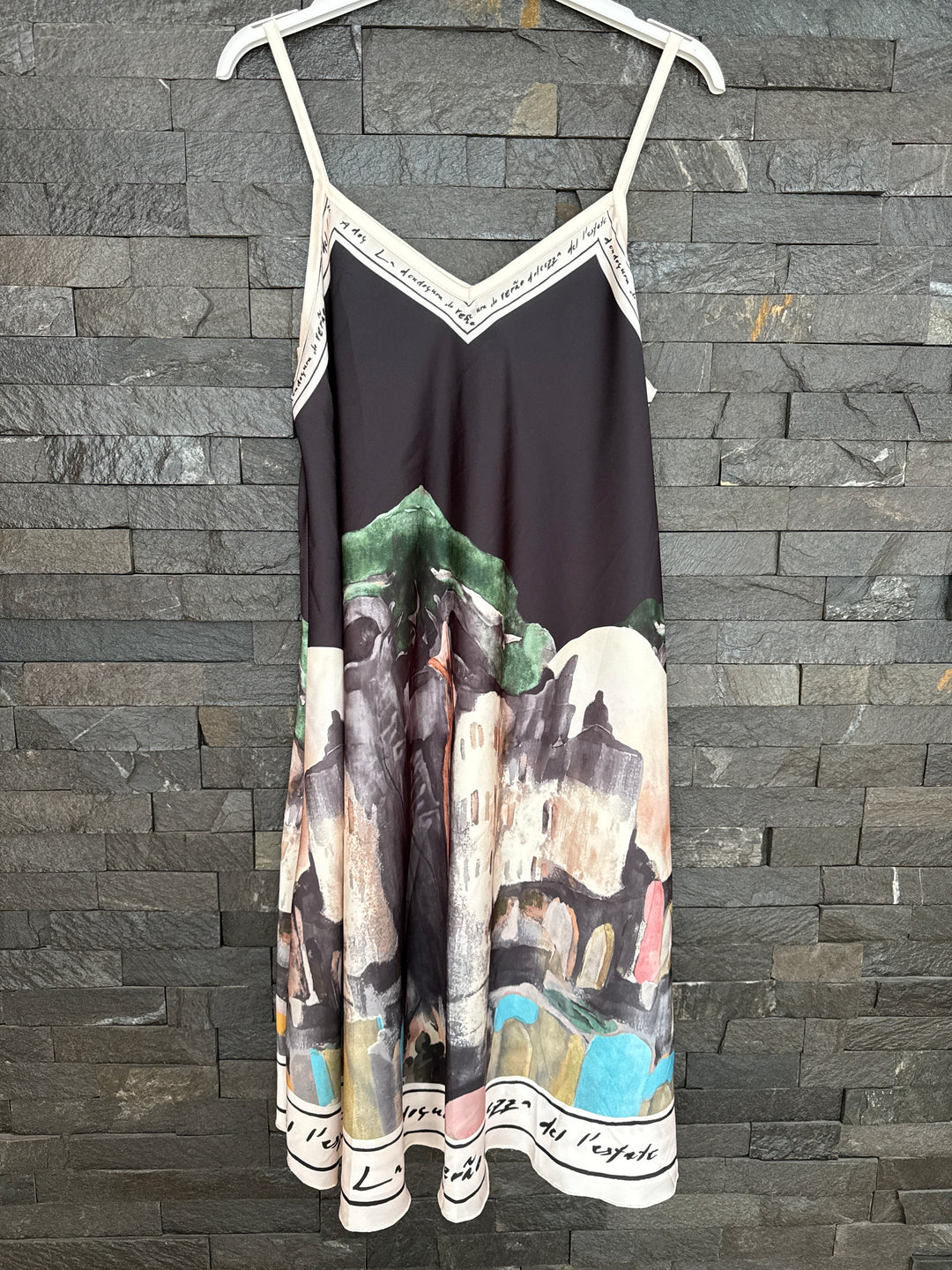 Black Tuscan Satin Dress