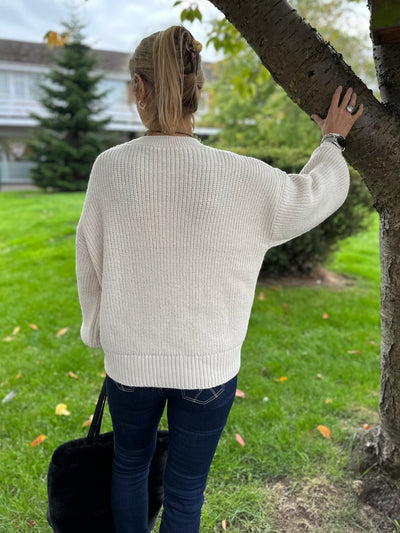 ONLY Birch Fringed Holly Knit