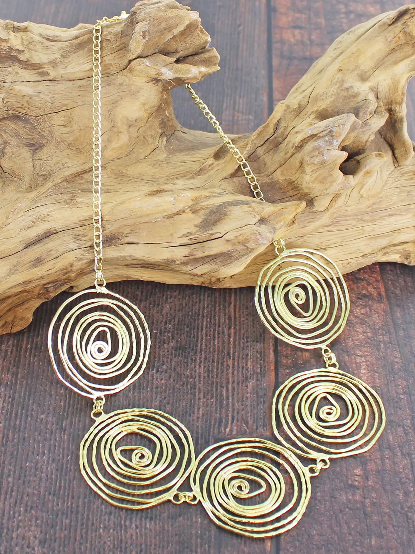 Gold Swirl Necklace