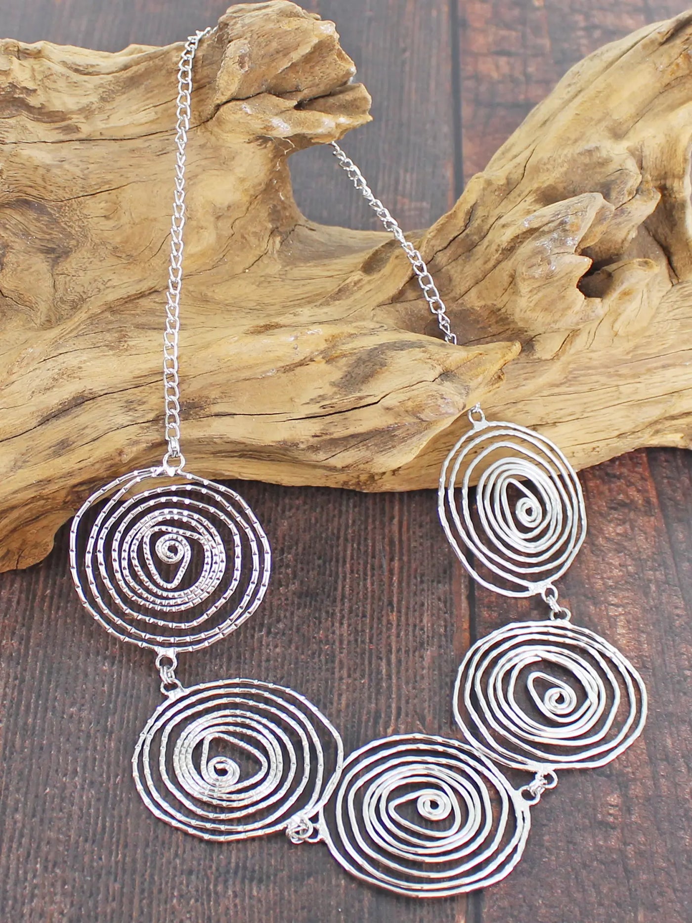 Silver Swirl Necklace