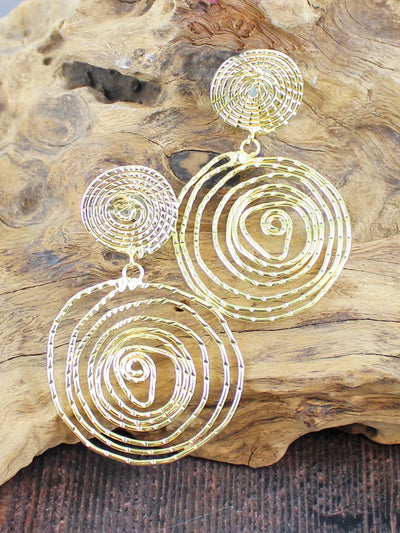 Gold Swirl Earrings