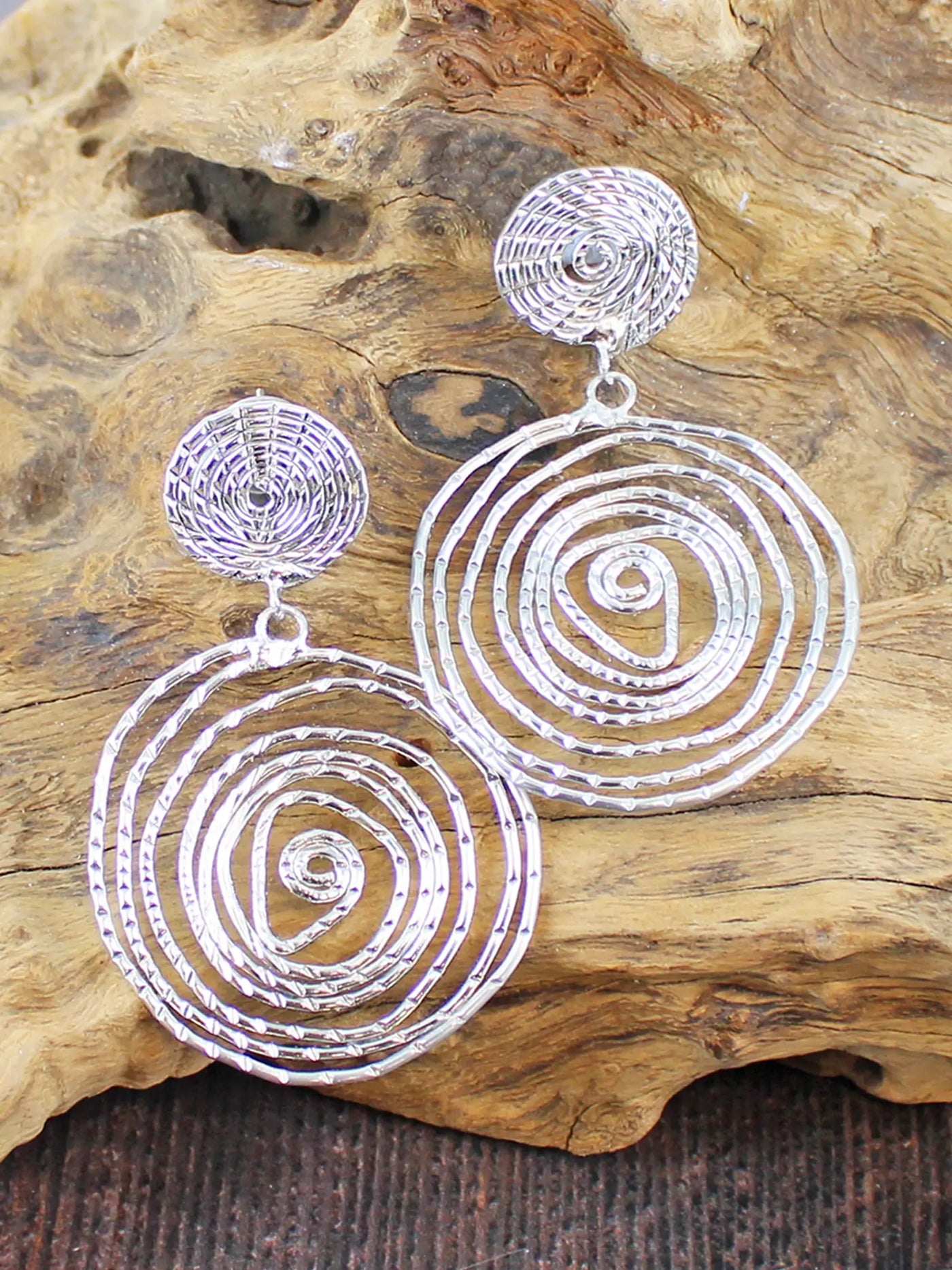 Silver Swirl Earrings
