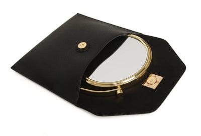 Black Large Travel Mirror & Pouch