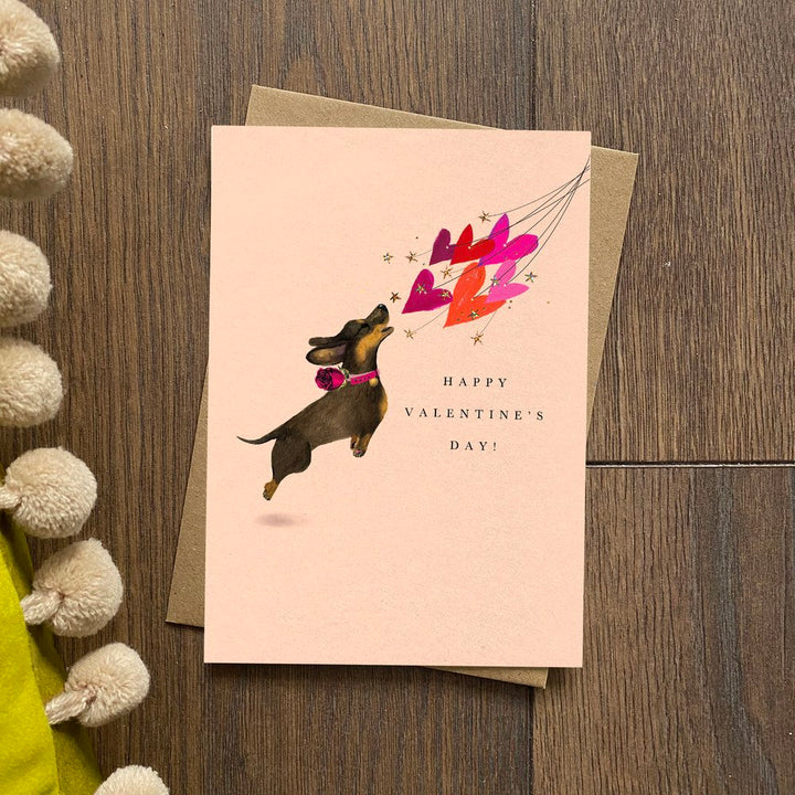 Happy Valentines Sausage Dog Card
