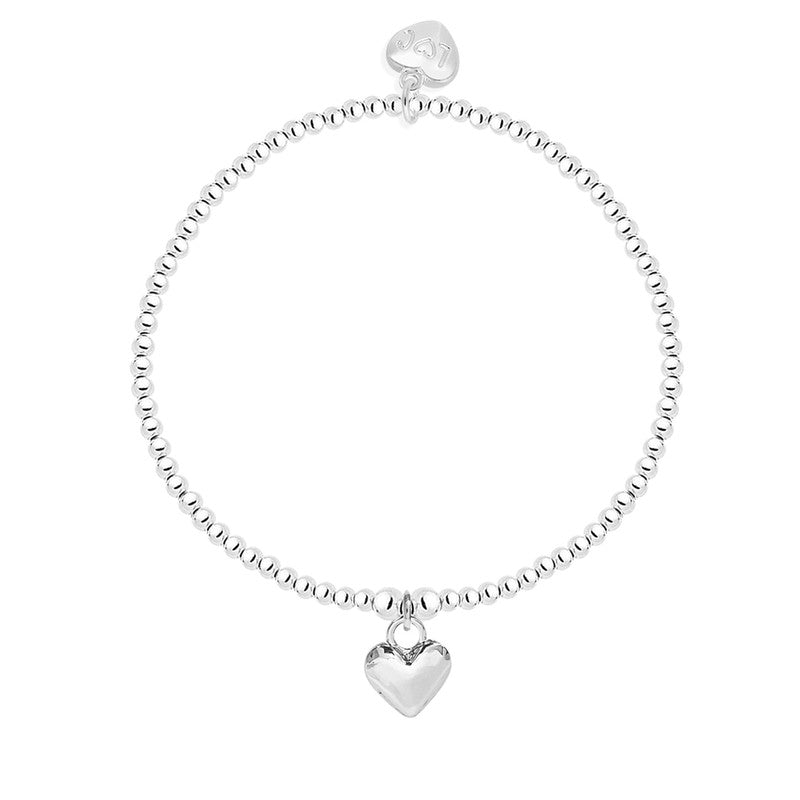 Life Charms - Silver Puff Heart Bracelet