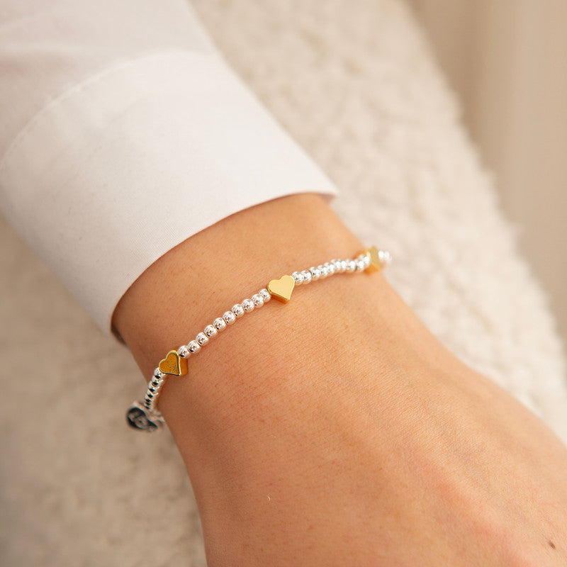 Life Charms - Two Tone Hearts Bracelet