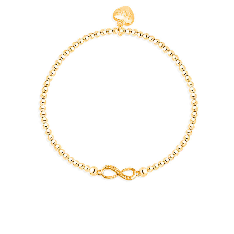 Life Charms - Gold Diamante Infinity Bracelet