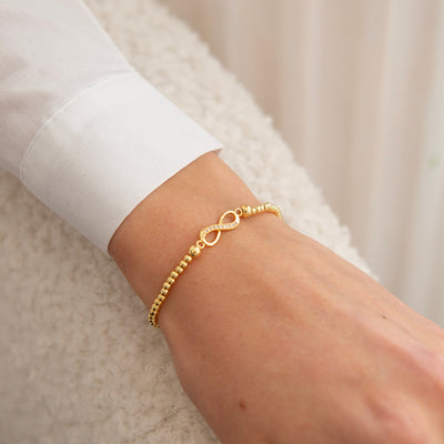 Life Charms - Gold Diamante Infinity Bracelet