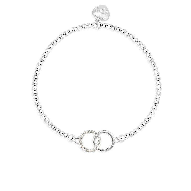 Life Charms - Silver Linked Circles Bracelet