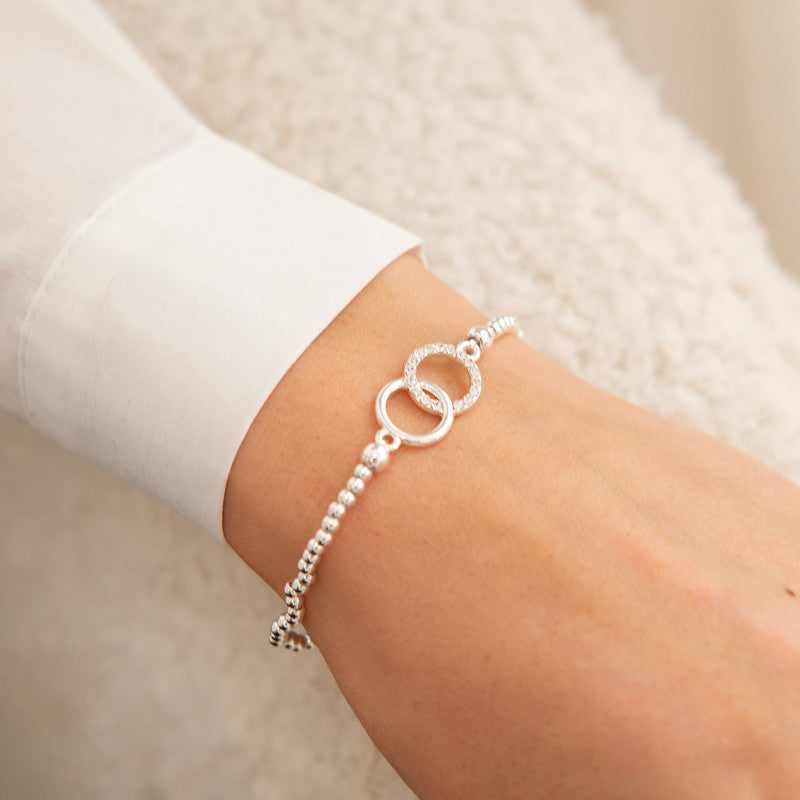 Life Charms - Silver Linked Circles Bracelet