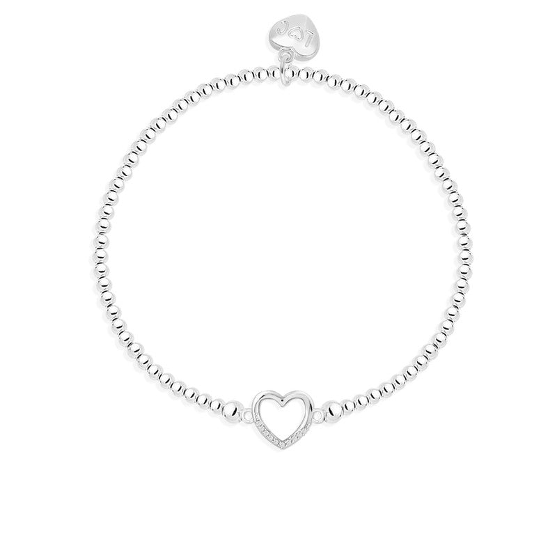 Life Charms - Silver Crystal Heart Bracelet