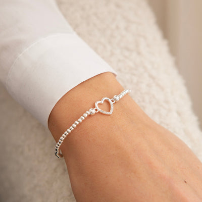 Life Charms - Silver Crystal Heart Bracelet