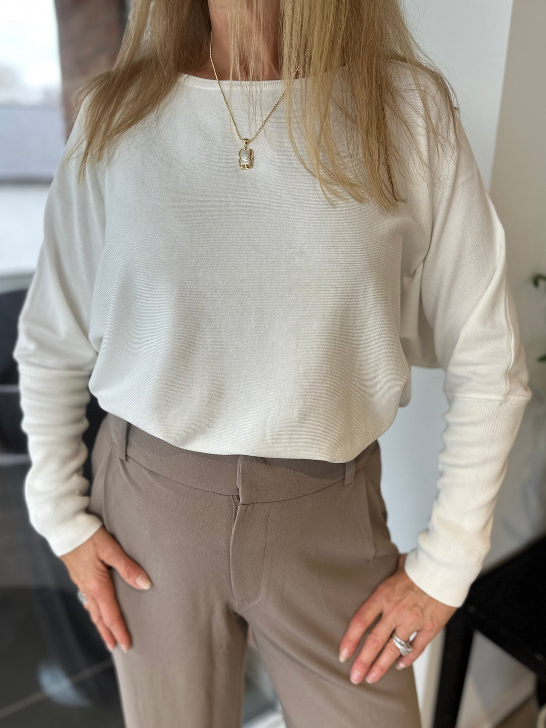 Byoung Off White Morla Batwing Pullover