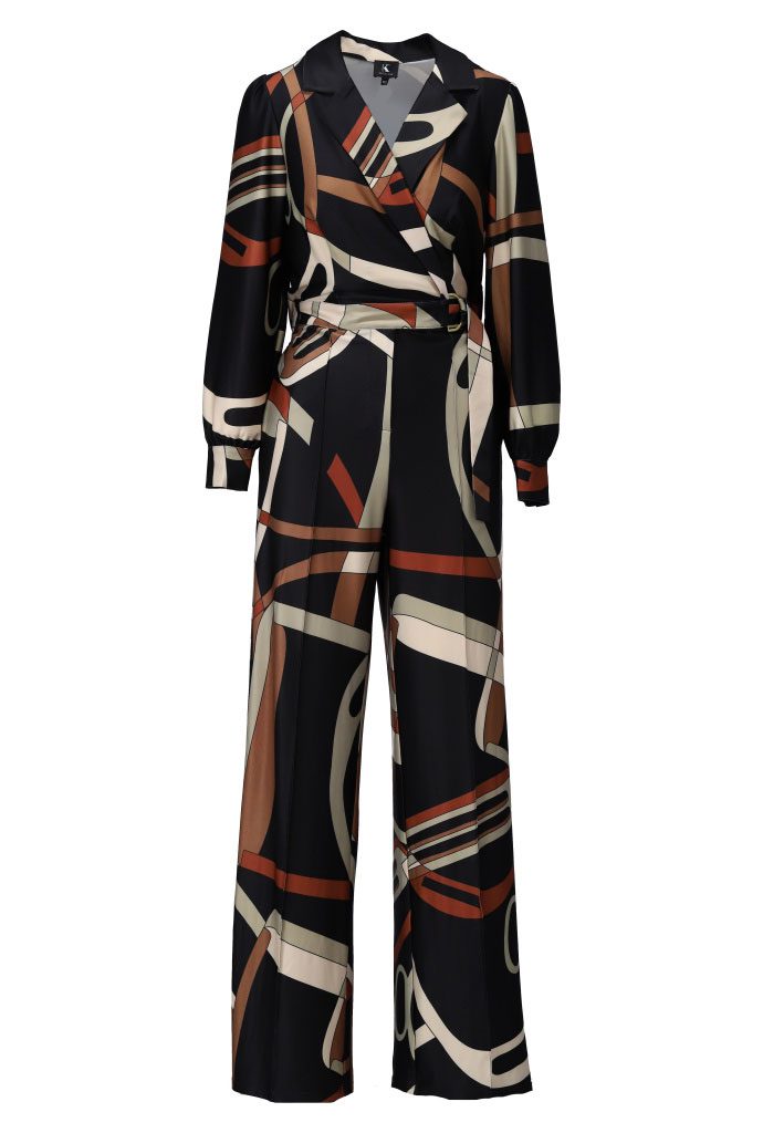 K Design Black & Tan Jumpsuit