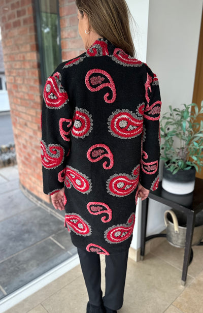 Black Paisley Coat