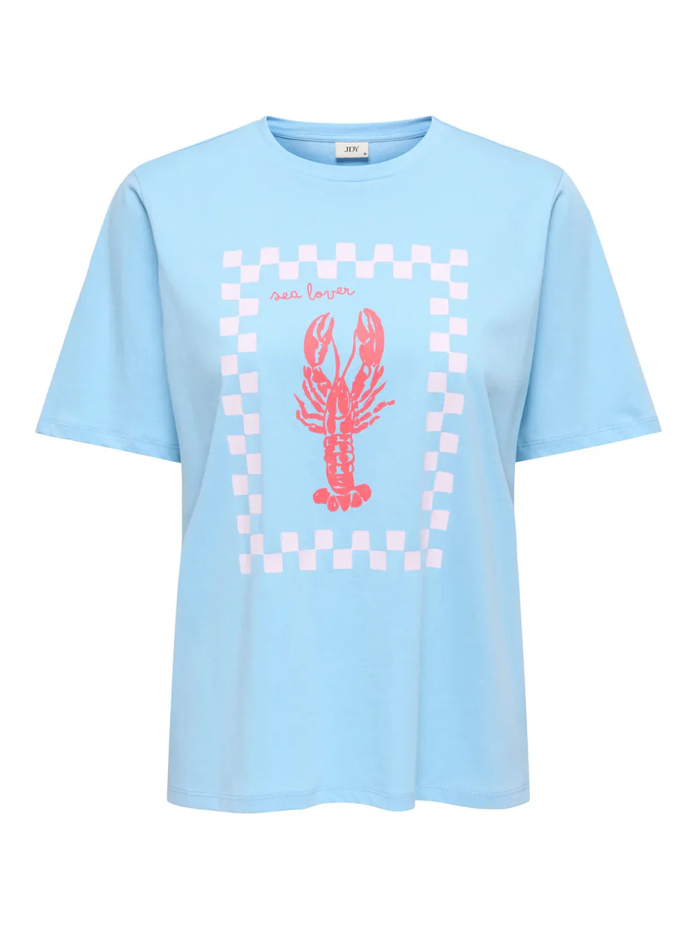 Blue Lobster Print T-Shirt