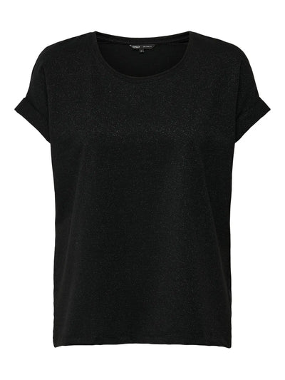 ONLY Black Lurex T-Shirt