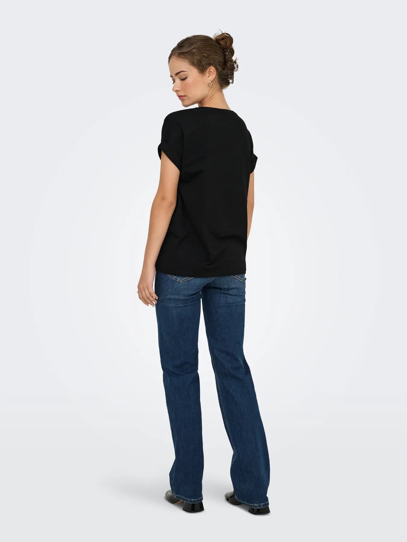 ONLY Black Lurex T-Shirt
