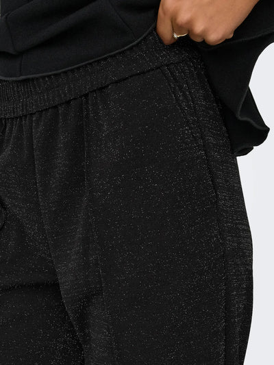 ONLY Black Lurex Sparkle Trousers