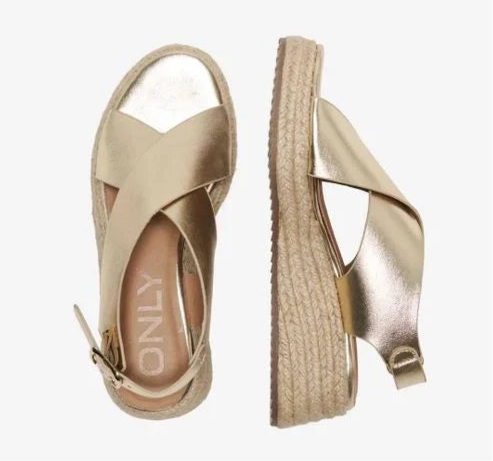 ONLY Gold Minerva Wedges