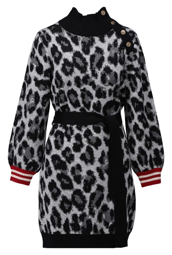 K Design Leopard Jumper Dress