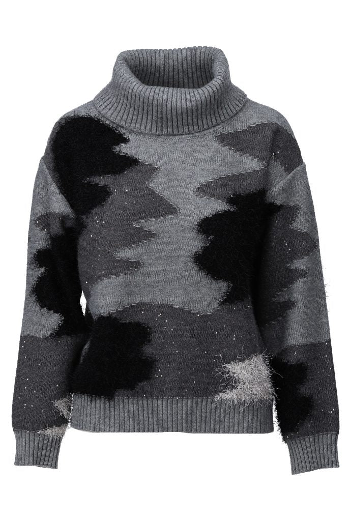 K Design Grey Textured Jumper
