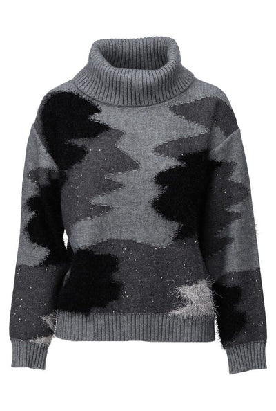 K Design Grey Textured Jumper