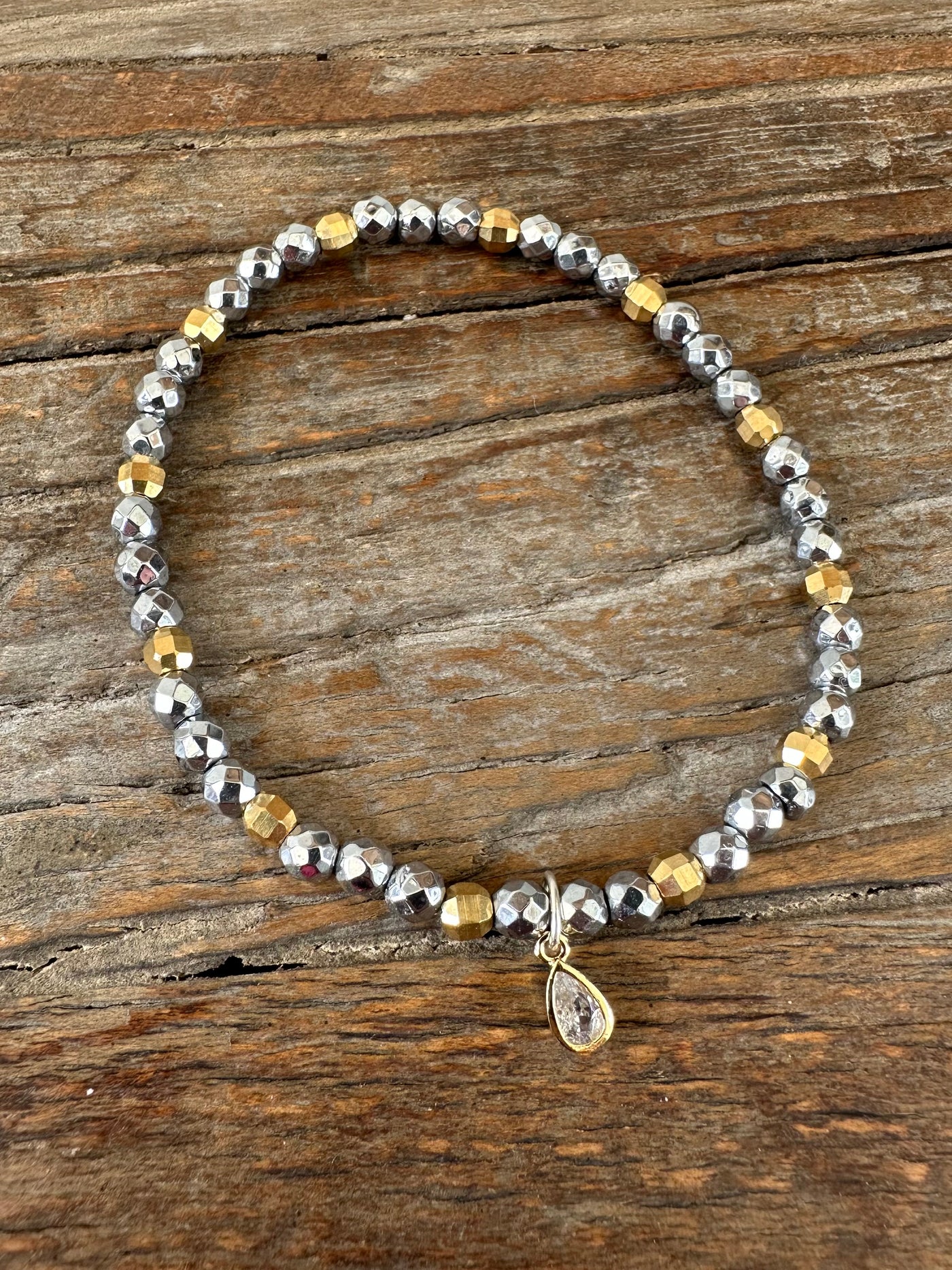 Hematite & Gold Plated Bracelet