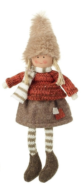Boy & Girl In Rust Coloured Jumpers