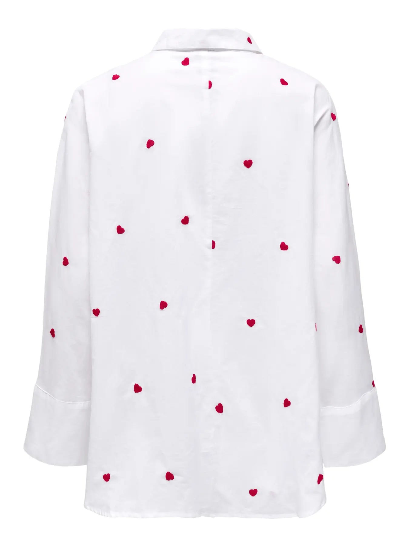 ONLY White & Red Heart Shirt