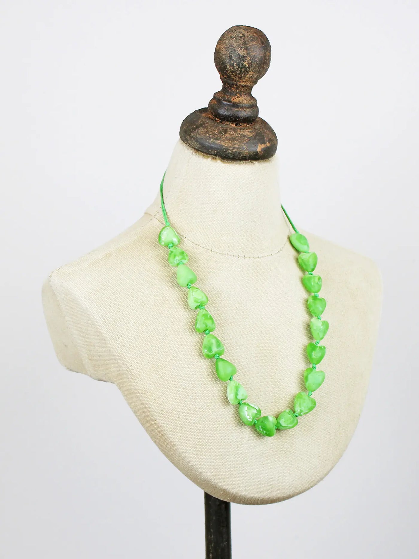 Green Resin Heart Necklace