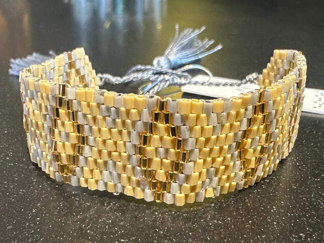 Zelly Grey, Stone & Gold Bracelet