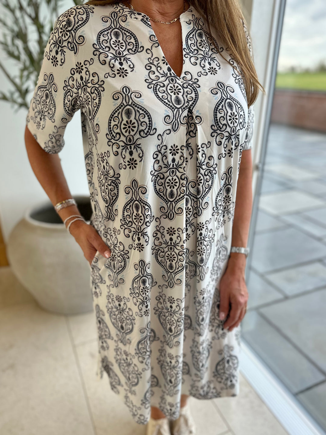 Fransa Ornate Seen Dress