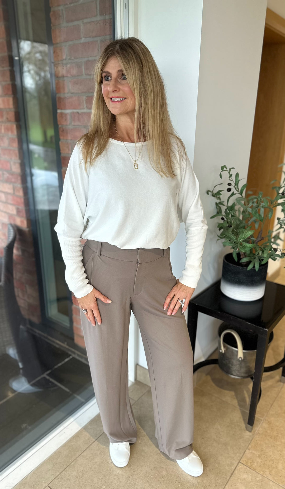 Byoung Off White Morla Batwing Pullover