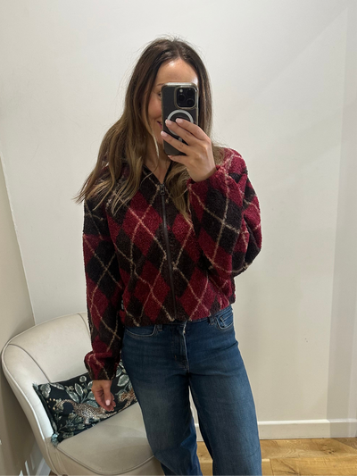 ONLY Red Teddy Fleece Jacket