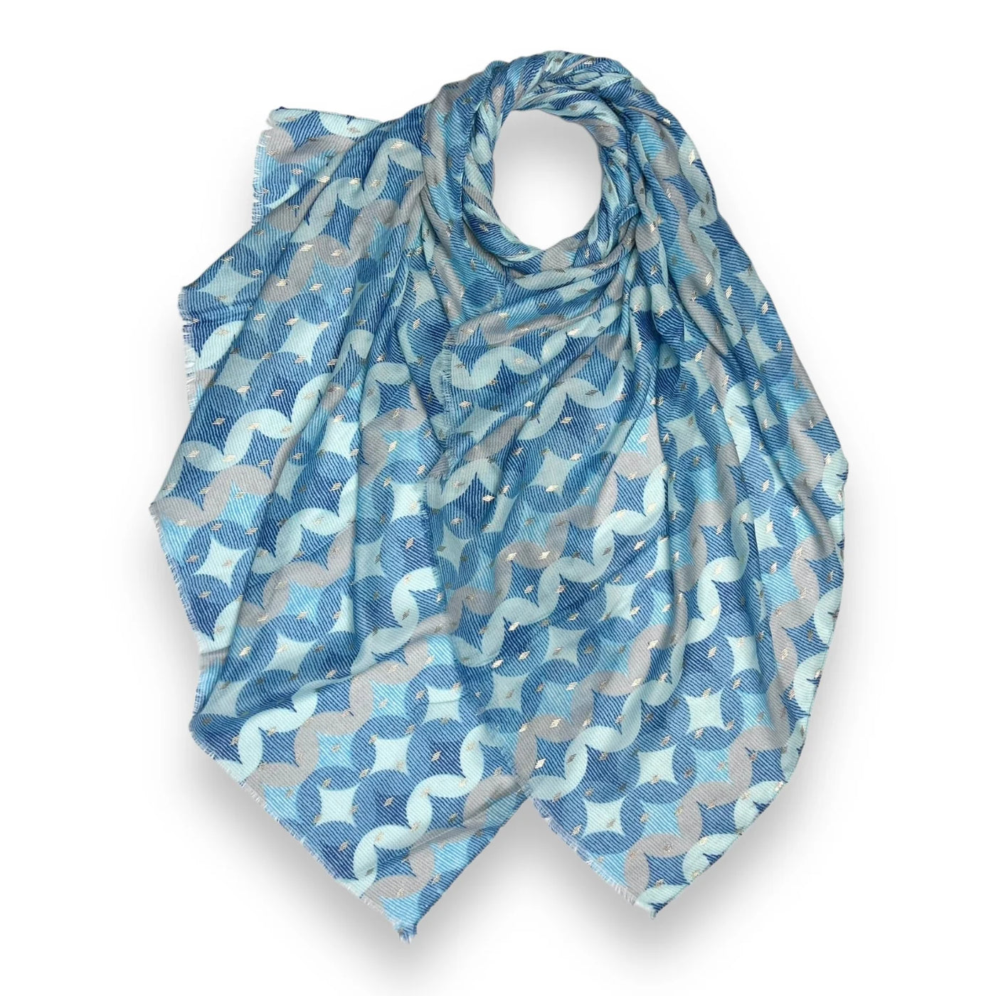 Blue Retro Star Scarf