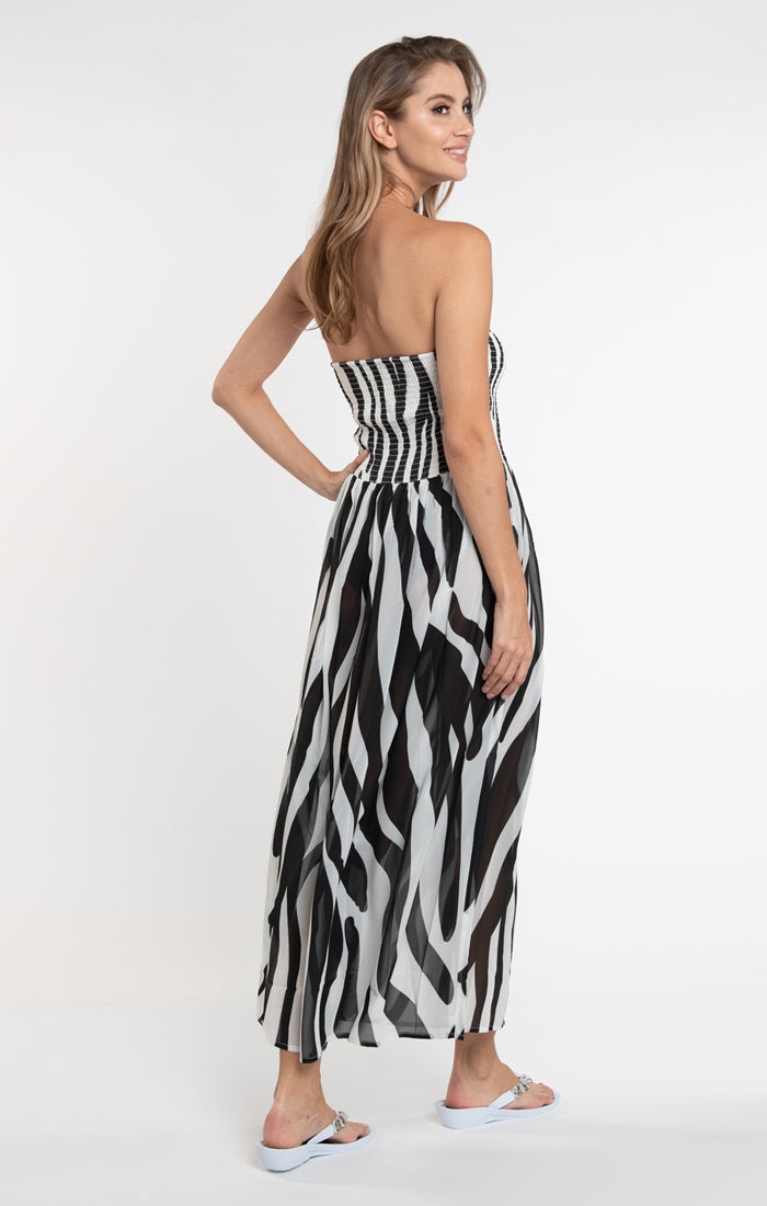 Black & White Bali Maxi Dress