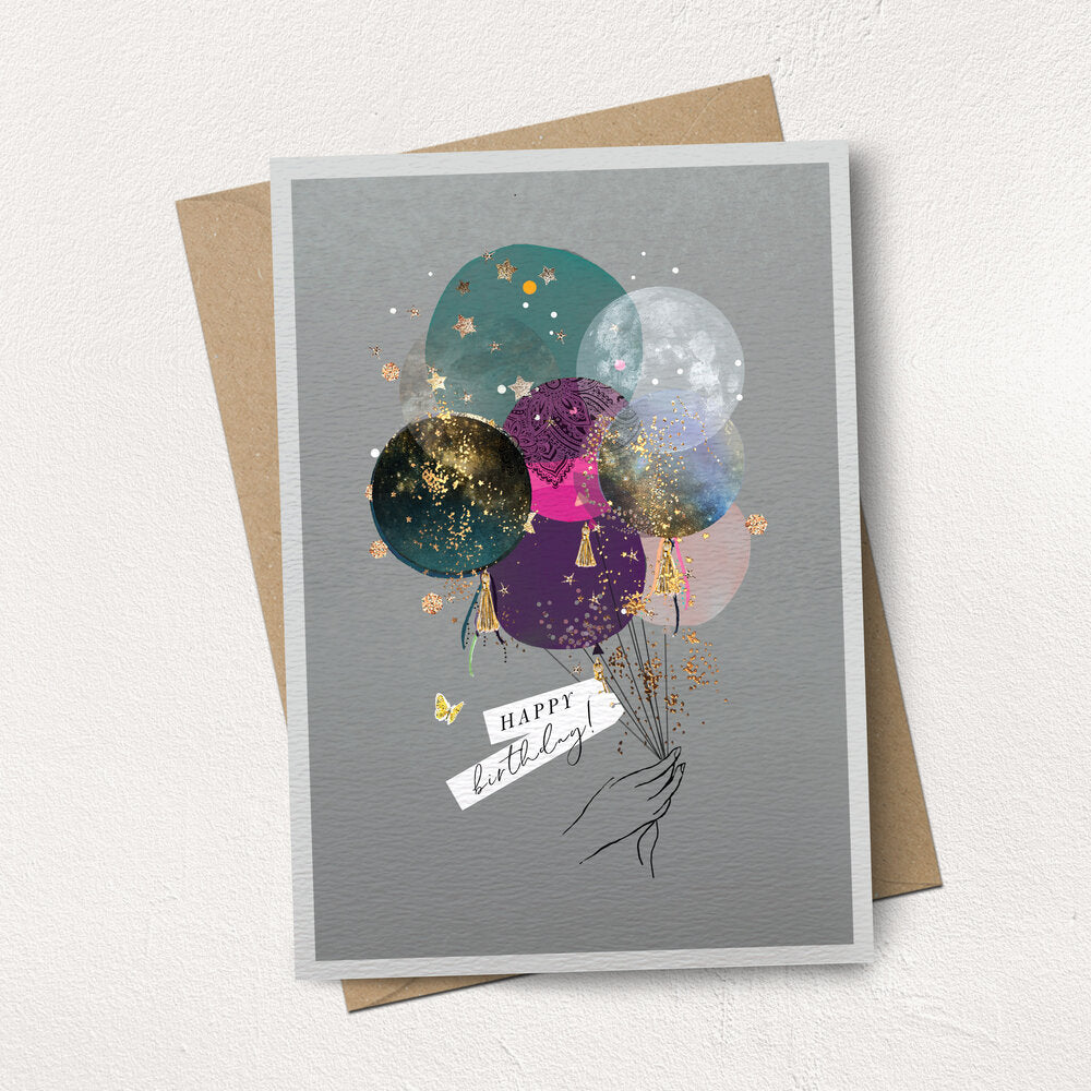 Happy Birthday Balloons Card