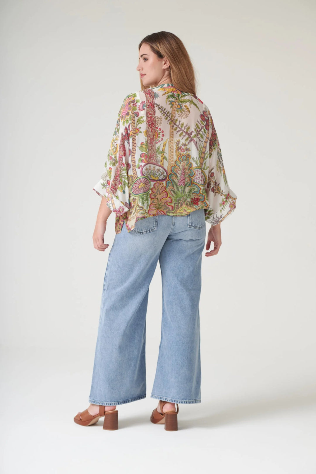 Boho Garden Ecru Kimono