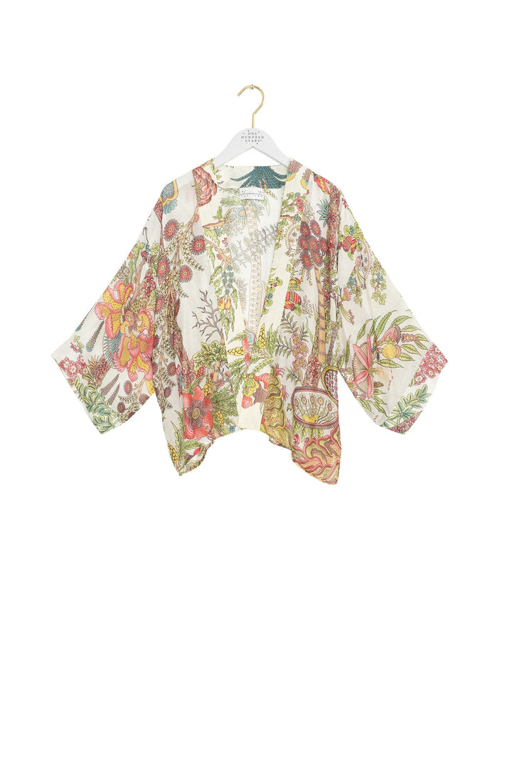 Boho Garden Ecru Kimono