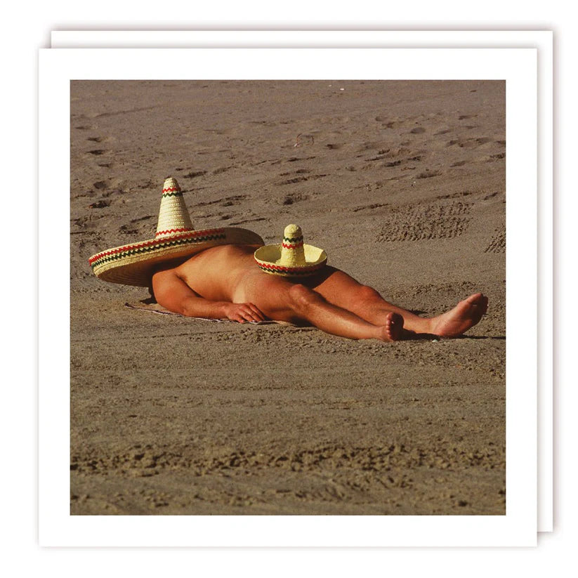 Sunbathing With Sombreros Card